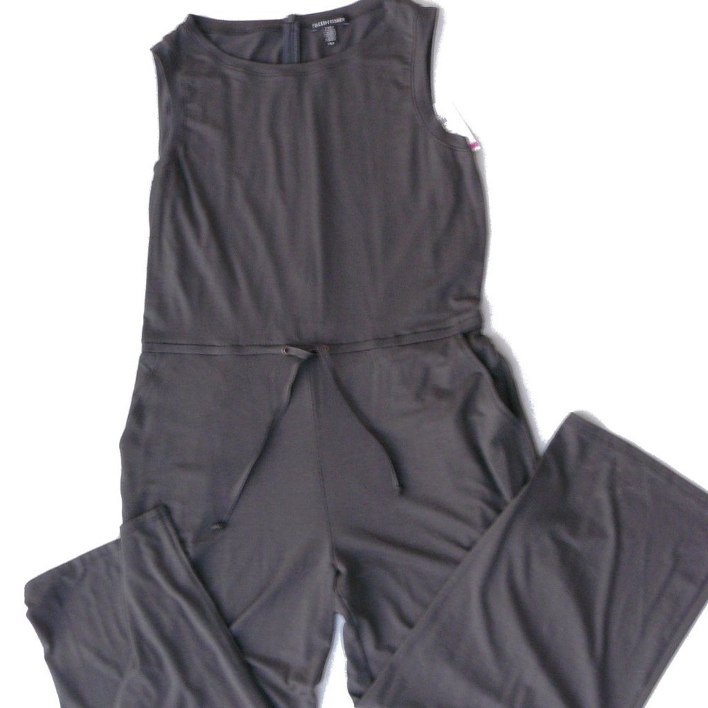 EILEEN FISHER Crepe Washable Easy Wear Jumpsuit